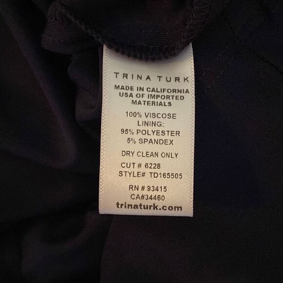 NEW Trina Turk Marino Cocktail Cape Dress Navy Blue Semi-formal Size 4 MSRP $298 - Picture 4 of 5